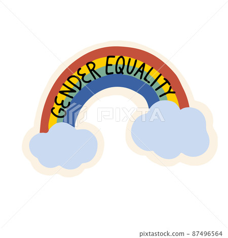 SDGs Sustainable Development Goals Sticker-style illustrations Let's achieve gender equality 87496564