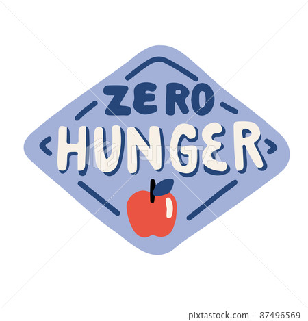 SDGs Sustainable Development Goals Sticker-style illustrations Zero hunger SDGs Sustainable Development Goals Sticker-style illustrations Zero hunger 87496569