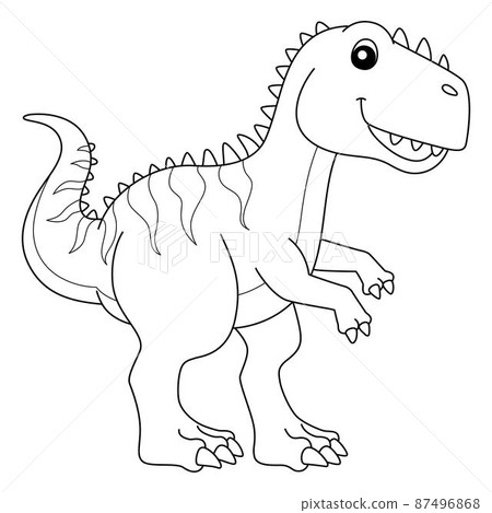 Giganotosaurus Coloring Isolated Page for Kids Giganotosaurus Coloring Isolated Page for Kids 87496868