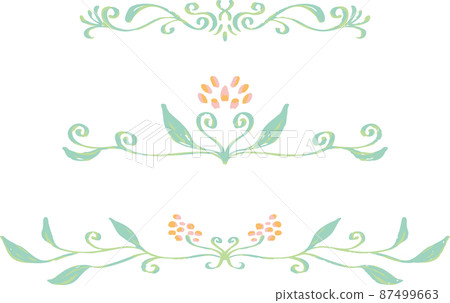 Hand-painted botanical decoration set 87499663