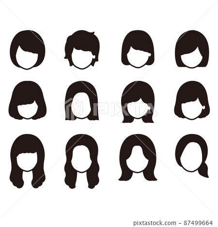 Woman icon monochrome illustration Woman icon monochrome illustration 87499664