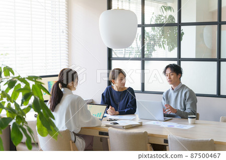 Business scene 3 people Business scene 3 people 87500467