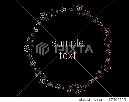 Frame material of cherry blossom vector illustration Frame material of cherry blossom vector illustration 87500535