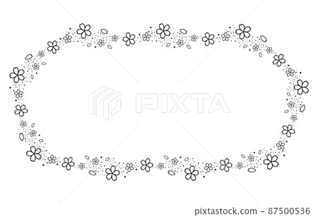 Frame material of cherry blossom vector illustration Frame material of cherry blossom vector illustration 87500536