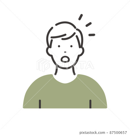 一個帶著驚訝表情的年輕人 87500657