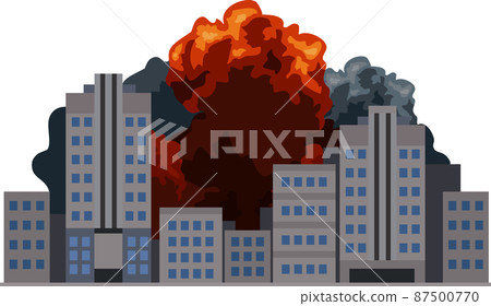 城市戰爭爆炸空襲恐怖主義爆炸戰爭插圖素材矢量 城市戰爭爆炸空襲恐怖主義爆炸戰爭插圖素材矢量 87500770