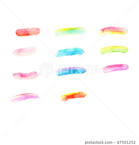 Watercolor brush touch color set 87501252