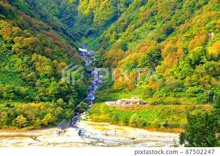 Scenery from the Kurobe Gorge Railway trolley train Scenery from the Kurobe Gorge Railway trolley train 87502247