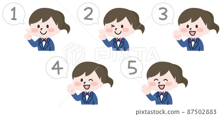 Female student counting Female student counting 87502883