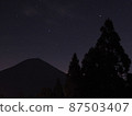 Mt. Fuji and the starry sky in summer 87503407