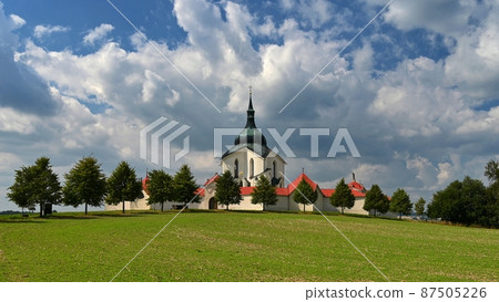 Pilgrimage Church of St. Jan Nepomucky on Zelena hora. Czech Republic - Zdar nad Sazavou. 87505226