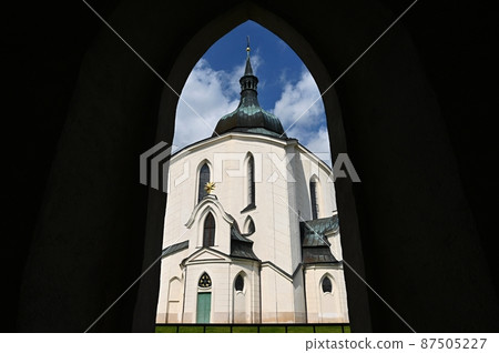 Pilgrimage Church of St. Jan Nepomucky on Zelena hora. Czech Republic - Zdar nad Sazavou. 87505227