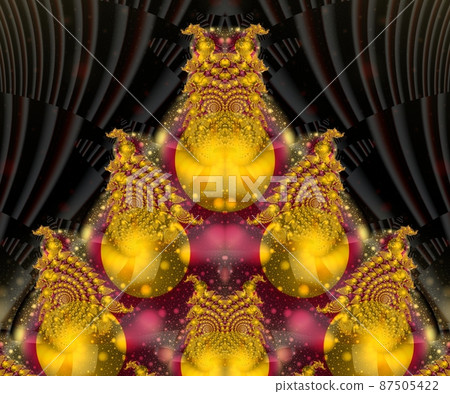 Computer generated abstract colorful fractal artwork 87505422