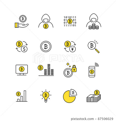 Cyber security icon set 87506029