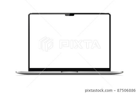 Isolated laptop with transparent screen 87506886