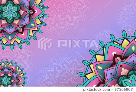 Beautiful mandala background template 87506907