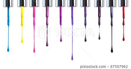 For nails that will brighten up her day. Shot of a set of nail polish in various colours. 87507962