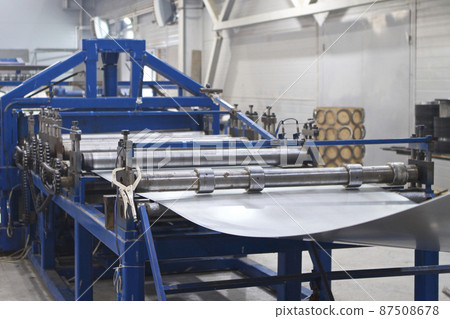 Elements of various sections of the galvanized steel processing line in rolls. Elements of various sections of the galvanized steel processing line in rolls. 87508678