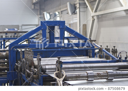 Elements of various sections of the galvanized steel processing line in rolls. Elements of various sections of the galvanized steel processing line in rolls. 87508679