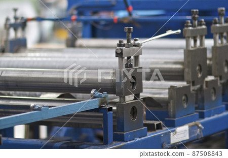 Elements of various sections of the galvanized steel processing line in rolls. Elements of various sections of the galvanized steel processing line in rolls. 87508843