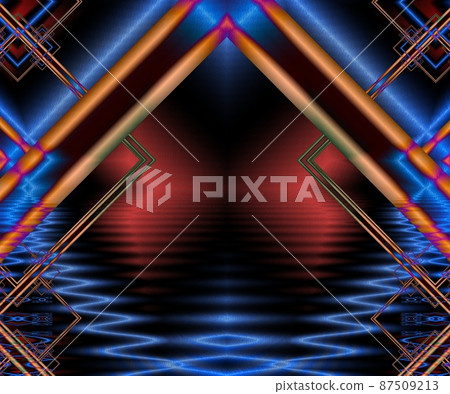 Computer generated abstract colorful fractal artwork 87509213