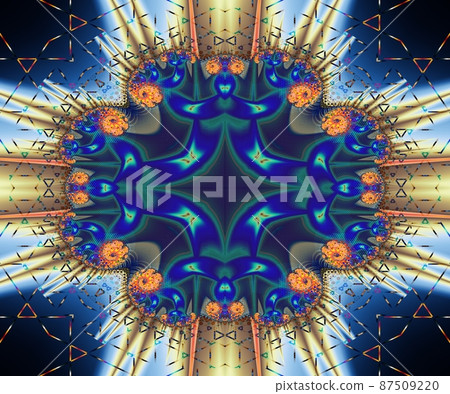 Computer generated abstract colorful fractal artwork 87509220