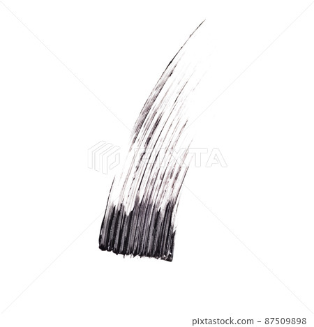 For luscious lashes. Studio shot of mascara smeared against a white background. 87509898