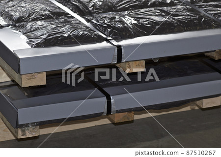 Galvanized sheet in packs in metal products warehouse 87510267