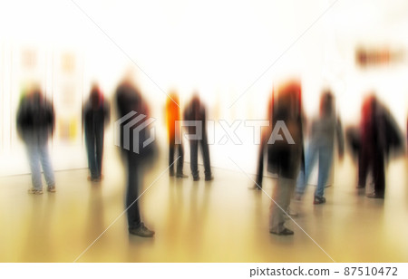 Blurred people. Blurred people images at an exhibition. Blurred people. Blurred people images at an exhibition. 87510472