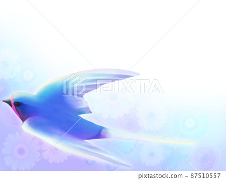 水彩飛燕架（童話花卉背景） 87510557