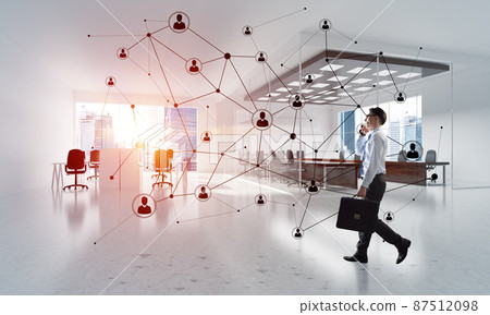 Networking and social communication concept as effective point for modern business 87512098