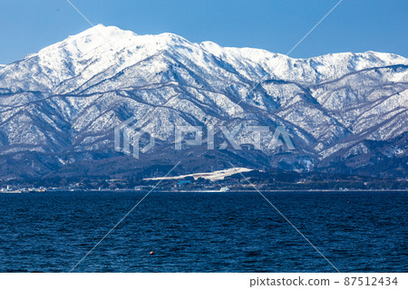 [新潟縣]早春的佐渡島和兩津港 87512434