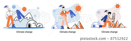 Change climate. Nature biodiversity mother earth. Metaphor of climate change and saving planet, World Environment Day 87512922