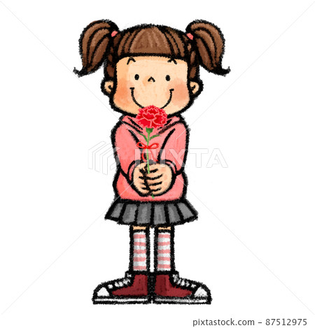 Mother's Day Children with Carnations 87512975