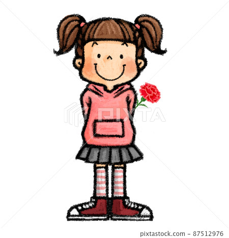 Mother's Day Children with Carnations 87512976