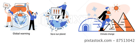 Change climate. Nature biodiversity mother earth. Metaphor of climate change and saving planet, World Environment Day 87513042