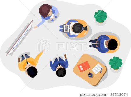 Business office connection working concept.... - Stock Illustration ...