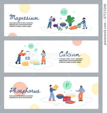 Calcium, magnesium and phosphorus nutrient... - Stock Illustration ...