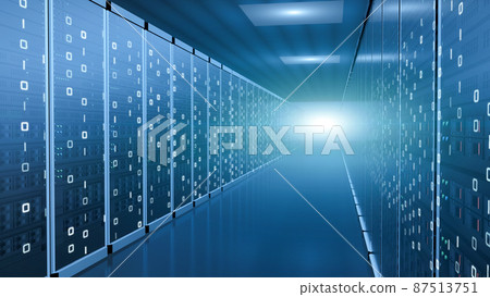 Image of digital transformation by digital cloud 5G cyber security concept 87513751