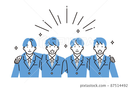 High school boys crossing their shoulders High school boys crossing their shoulders 87514492