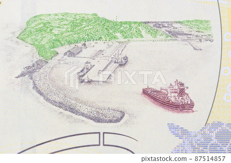 Ship in Port of Ehoala from Malagasy money Ship in Port of Ehoala from Malagasy money 87514857