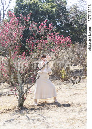 Plum blossoms and women 87515358