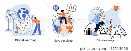 Change climate. Nature biodiversity mother earth. Metaphor of climate change and saving planet, World Environment Day 87515606