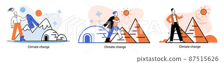 Change climate. Nature biodiversity mother earth. Metaphor of climate change and saving planet, World Environment Day 87515626