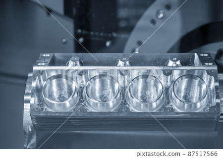 The v8 engine aluminum cylinder block in the light blue scene. The v8 engine aluminum cylinder block in the light blue scene. 87517566