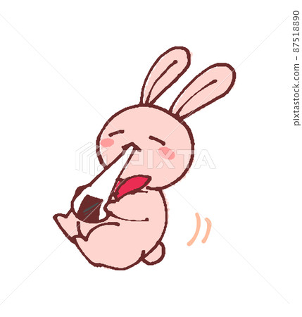 Illustration of a loosely cute deformed rabbit... - Stock Illustration ...