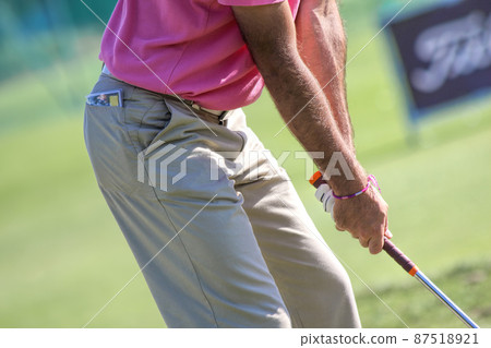Man playing golf Man playing golf 87518921