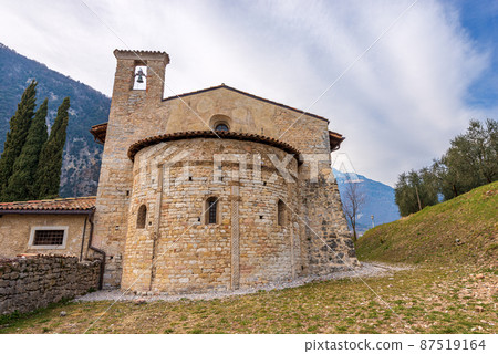 Ancient Church of San Lorenzo Martire in Tenno Trentino-Alto Adige Italy Ancient Church of San Lorenzo Martire in Tenno Trentino-Alto Adige Italy 87519164