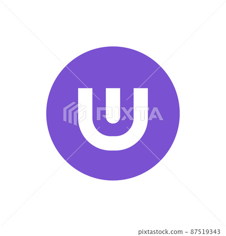Ultra (UOS) coin icon isolated on white background. Ultra (UOS) coin icon isolated on white background. 87519343