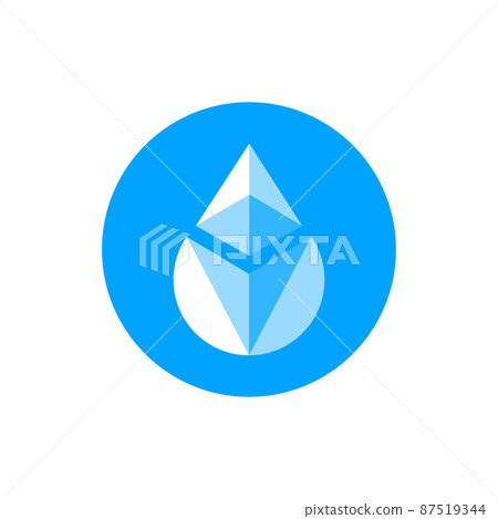 STETH coin icon isolated on white background. STETH coin icon isolated on white background. 87519344